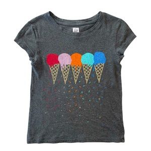 GAP girls graphic ice-cream t-shirt. Size M